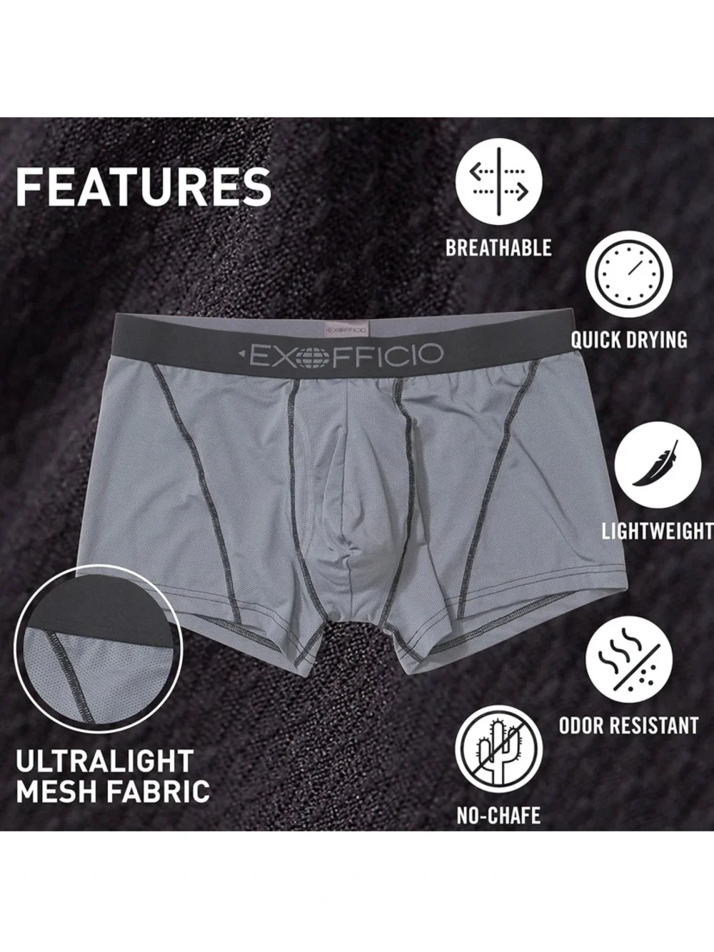 NWT Exofficio Performance Boxer Briefs L I53